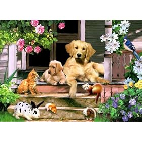 Jumbo Puzzle - Gathering on the Veranda (500 pieces)
