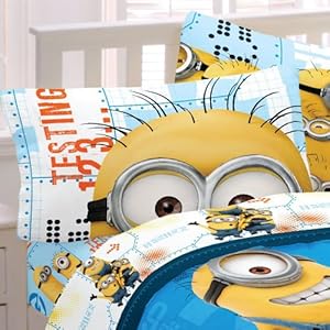 Universal MA440C Minions Testing 1234 Microfiber Sheet Set, Twin