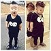 Newborn Toddler Infant Baby Boy Girl Romper Jumpsuit Bodysuit Clothes Outfits (12-18 Months, Black)