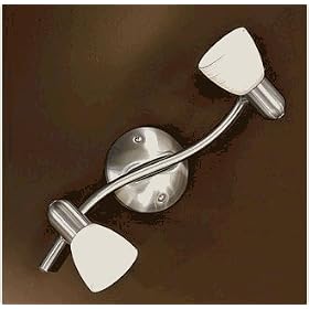 Eglo 88473A Dakar-1, Nickel Alabaster, 2-Light Track Light Fixture by Eglo