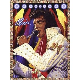 Elvis Presley Gold Tapestry Throw