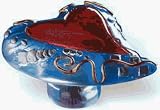 #SD80-174 1.7 BLU/RED Heart Knob
