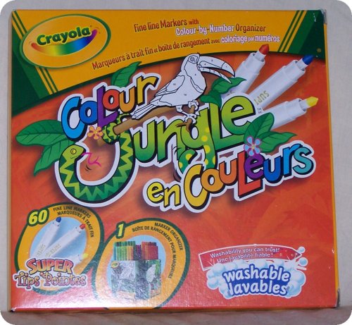 Childrens Toyshop  Toys : Crayola Fine Line Markers Pack of 60 with Jungle Organizer