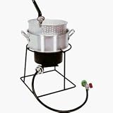 Brinkmann 815-3680-S All-Purpose Gas Cooker and Fryer with Pan and Basket Set, Black