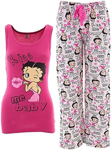 Betty Boop Pink Kiss Me Baby Pajamas for Women 1X