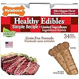 Nylabone Healthy Edibles Petite Filet Mignon Flavored Dog Treat, 34 Count