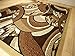 AS Quality Beige Cream Contemporary Modern Brown Rug (Large 8x11)