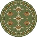 Prairie Star Rug- Peridot(7'7" Round)
