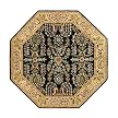 Sarouk Rug - Black/ Beige (6' Octagon)