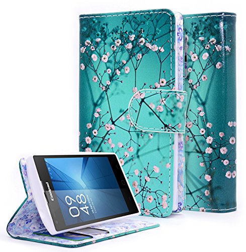 Coolpad Rogue Case, NageBee - Design Dual-Use Flip PU Leather Fold Wallet Pouch Case Premium PU Leather Wallet Flip Case for Coolpad Rogue (Wallet Plum Blossom)