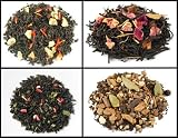 Black Tea Blend Loose Tea Set: Mint Chocolate Chip, Indian Chai, Raspberry, Spiced Cranberrry Almond