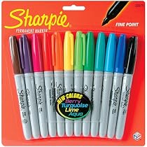 Assorted Sharpie 12 pk. - Fine Point