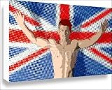 Hatton Pop Art Canvas 20x12 Pop Art Canvas of Ricky Hatton with the Union Jack, a true British boxing legend.