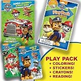 Paw Patrol Play Set + GUARANTEED FUN + Includes Paw Patrol Coloring Books + 2 Paw Patrol Board Books + 25 Stickers + 4 Crayons + SKYE ZUMA RUBBLE MARSHALL ROCKY CHASE & EVEREST + Ages 3 - 7