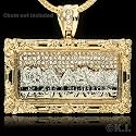 Gold Plated Bling Bling Cubic Zirconia Last Supper Jesus Pendant