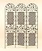 54.5" Wide 3 Panel Metal ROOM DIVDER Screen with Leaves Artwork