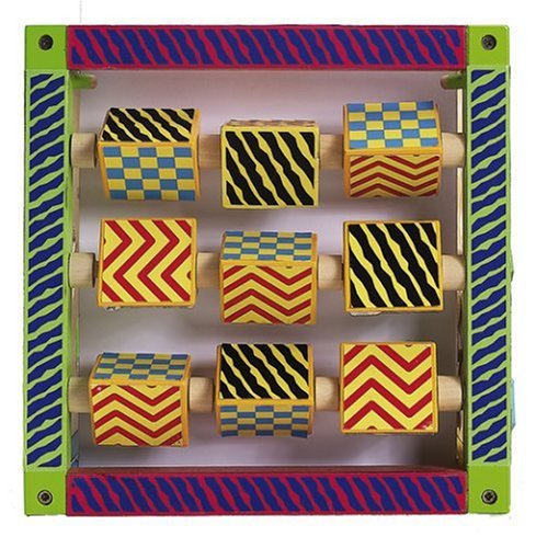 Eichhorn 100002235 - buntes Holz-Spielcenter, inkl. Motorikschleife und Zählrahmen, 20x20x36 cm