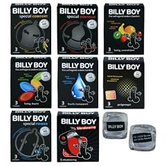 Billy Boy Relax Mix - 10 Billy Boy Sorten - 21 Kondome + Billy Boy Vibrationsring + 2 coole Billy Boy Eisw�rfel gratis!