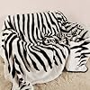 Luxury Soft Plush Zebra Print MINK Throw, EXTRA Large (200cm x 240cm- Suitable for King Size Bed or 2/3 Seater Sofa) by Viceroybedding