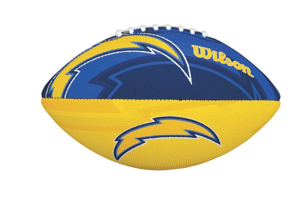 Amazon.com : Wilson NFL Junior Team Logo Football (San Diego ...