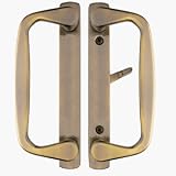 Aspen Sliding Glass Door Handle in Antique Brass Finish Fits 3-15/16 CTC Screwholes