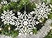 BANBERRY DESIGNS Snowflake Ornaments - Set of 42 White and Silver Snow Flakes