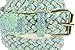 Belle Donne Girls Belt - Colorful Metallic Glitter Braided Faux Leather Belt for Kids