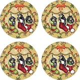 Set of Four Big Sky Christmas Bears Occasion Coasters - Style VBS12