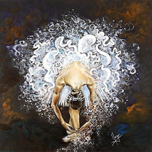 Embellished Canvas Wall Art 18x18, 26x26 and 37x37 - DEVOTION - is a retouched print on canvas hand painted with thick acrylics by Karina Llergo Art