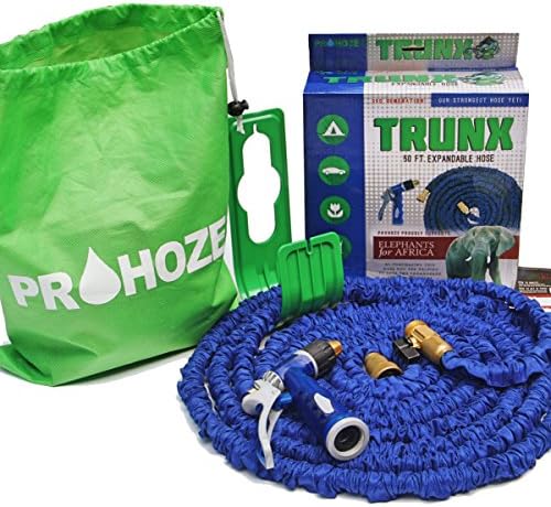 BIG SALE 75ft Expandable Garden Hose - Expanding Hoses by Prohoze. Solid Brass fittings, Great 4 Gardening-Patio-Car-RV-Boat, Expands X 3 - Variable Super Spray Nozzle -FREE Storage Bag -FREE Hose Holder - FREE shipping -12 Month Guarantee.