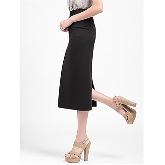 【クリックで詳細表示】(グレースライフ) GraceLife ナチュラル カジュアル コットン ストレッチ スリム タイト 薄手 ロング ペンシル スカート シンプル レディース S M L XL ゆったり ラクチン ： 服＆ファッション小物通販 ｜ Amazon.co.jp