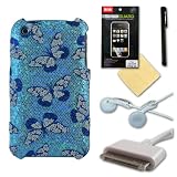 6 PC SET: CASETRONICS Accessories Bundle for Apple Iphone 3G (3GS) Includes: Phone Case, SONY MDR-E10LP Earphones / Earbuds, Screen Protector, Microfiber Screen Rag, Stylus Screen Pen & USB Charger