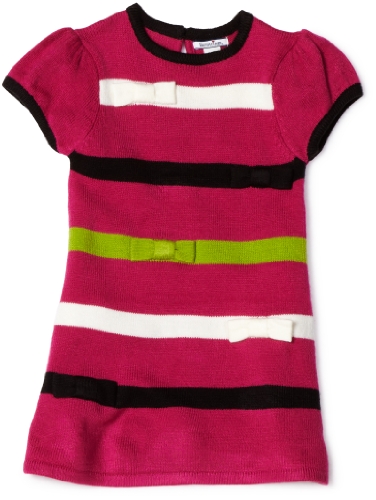 Hartstrings Girls 2-6X Toddler Short Sleeve Cotton Sweater Dress, Pashmina, 3T