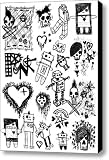 Scene Kid Sketches Canvas Print / Canvas Art - Artist Roseanne Jones