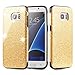 MEKO Glitter Bling Rubber Shock Absorbing and Scratch Resistant Bumper Case for Samsung Galaxy S7 Edge, Gold