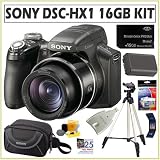 61DaqX98AkL. SL160  Sony Cybershot DSC HX1 9.1MP Digital Camera with 20x Optical Zoom with Super Steady Shot Image Stabilization and 3.0 Inch LCD + 16GB Deluxe Accessory