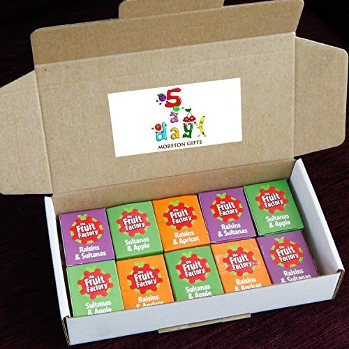 Fruit Factory The Essential Five A Day Box -The - Raisins, Sultanas, Apple & Apricot Treat Box - Healthy Snacks - By Moreton Gifts