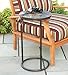 Handmade Slate Mosaic Side Table with Iron Base