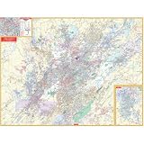 Image of Universal Map 762557109 Birmingham AL Wall Map 5th Edition Railed