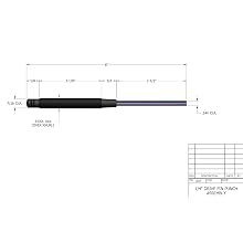 Starrett 248C Drive Pin Punch For Machine Shop And Motor Service Work, 8" Length, 1/4" Punch Diameter