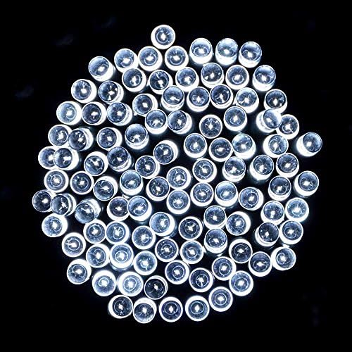 Lampstand Dimmable 200leds [Solar String Lights] Starry String Light Christmas Party Stage Wedding Fairy Lighting(white Colors, 200leds,73ft/22m)