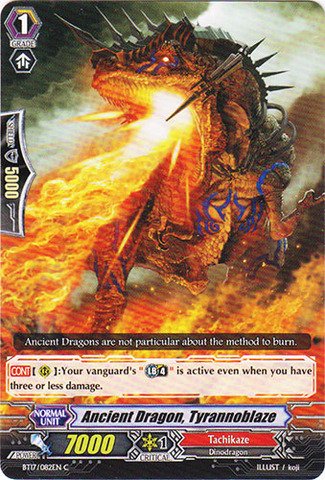 Cardfight!! Vanguard TCG - Ancient Dragon, Tyrannoblaze (BT17/082EN) - Booster Set 17: Blazing Perdition ver.E