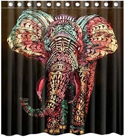 Comfort Home Style Custom Elephant Pattern Design Waterproof Polyester Fabric Shower Curtain,Bathroom decor 66"x72"