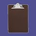 SPR20894 Hardboard Clipboard,Nickel-Plated Clip,9x12-1/2,Dark Brown