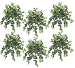 SIX 15" Mini Begonia Artificial Hanging Bushes