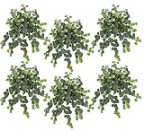 SIX 15" Mini Begonia Artificial Hanging Bushes
