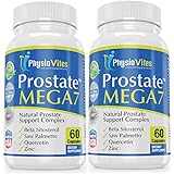 Prostate Mega7 #1 Top Rated Best Prostate Supplement For Men With Beta Sitosterol, Saw Palmetto, Quercetin Prostate Mega7 Prostate Health And Prostate Support Supplement 120 Capsules 2 Bottles