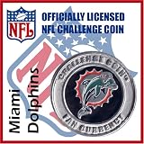 Miami Dolphins NFL Football Helmet Challenge Coin Poker Card Guard with Air Tite Holder
