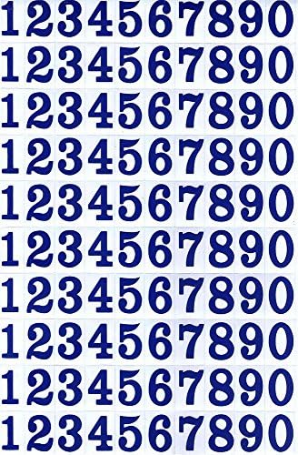 "10 Sheets" "0.8 Inch" Numbers Sticker Decal Graphic Logo Sign Office Car Blue