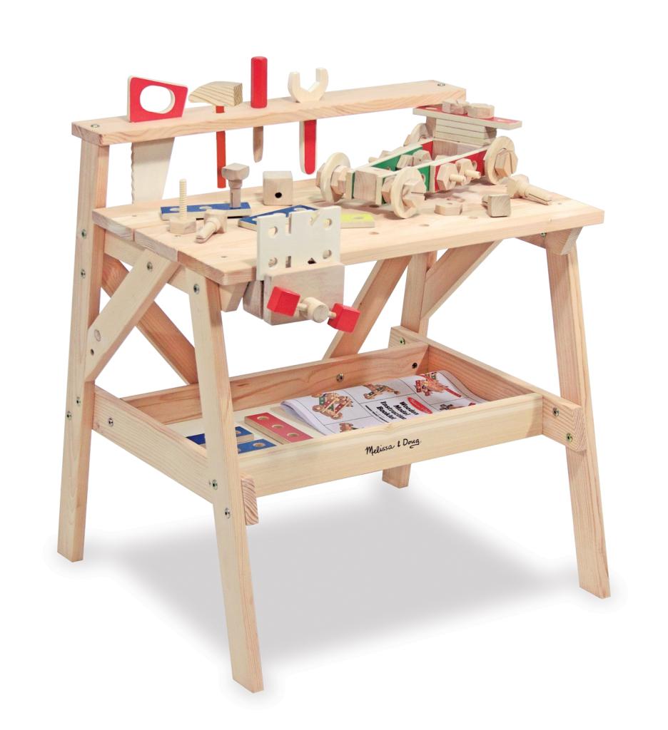 Melissa Doug Wooden Tool Work Bench Construction Box Set Early Learning